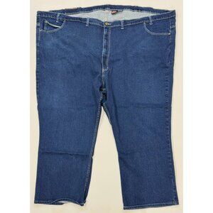 Long Haul Jeans Men's 66x27 Blue Denim Pockets Straight Leg Relaxed Casual